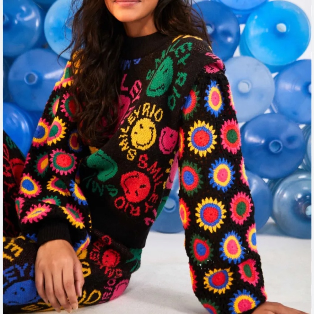 FARM Rio Multicolor Crew Neck Sweater